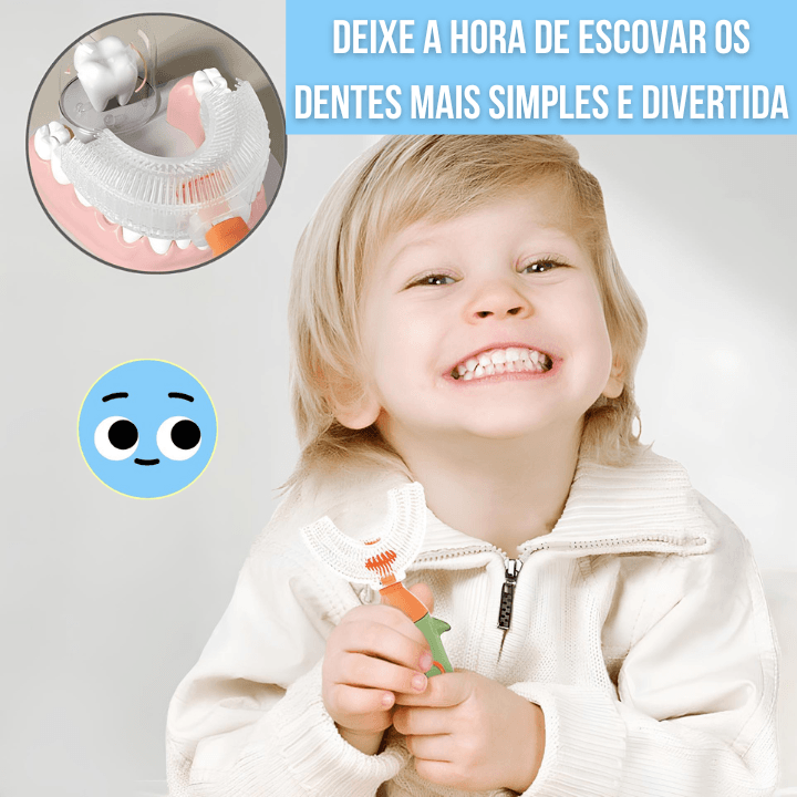 Escova 3D (2 a 6 anos) + brinde Livro - Sorriso Infantil